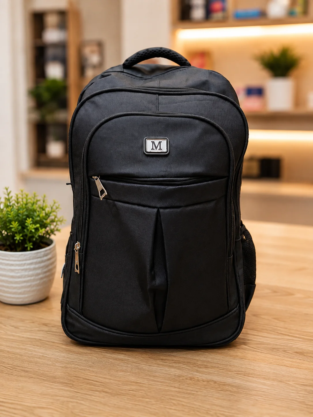 🎒 شنطة ظهر أطفال سوداء متعددة الجيوب – تصميم عملي وأنيق - 0